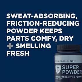 img 1 attached to 💪 Grooming Lounge Super Powder for Men - Light, Sweat-Absorbing, Odor-Neutralizing, Fresh Fragrance Talc Powder. Effective Chafing Prevention, Jock Itch Relief - 4.8 oz.