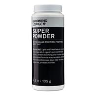 💪 grooming lounge super powder for men - light, sweat-absorbing, odor-neutralizing, fresh fragrance talc powder. effective chafing prevention, jock itch relief - 4.8 oz. logo