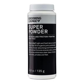 img 4 attached to 💪 Grooming Lounge Super Powder for Men - Light, Sweat-Absorbing, Odor-Neutralizing, Fresh Fragrance Talc Powder. Effective Chafing Prevention, Jock Itch Relief - 4.8 oz.