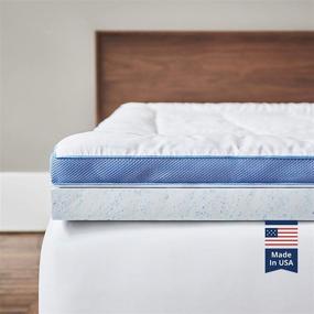 img 4 attached to 🛏️ Premium ViscoSoft Pillow Top Latex Mattress Topper Queen - Serene 3 Inch Gel Latex Pad & Cover - Made in USA