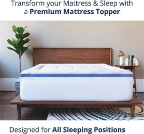 img 3 attached to 🛏️ Premium ViscoSoft Pillow Top Latex Mattress Topper Queen - Serene 3 Inch Gel Latex Pad & Cover - Made in USA