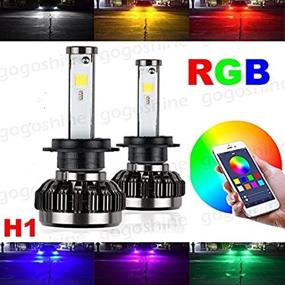 img 2 attached to Революционизируйте вашу поездку: Torofibi H1 2-в-1 автомобильные LED-фары - HZ-RGB Комплекты смартфона с поддержкой приложения Bluetooth RGB + LED для фар.