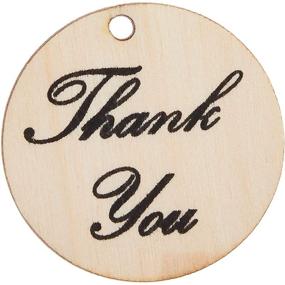 img 2 attached to Juvale 100-Pack Thank You Wood Tags with Twine for Wedding and Baby Shower Party Favors, 1.5 Inches - Celebrate with Us!