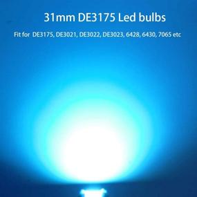 img 3 attached to 🔵 CATO-WDJ 31 мм DE3175 LED лампочка с фестоном, Canbus безошибочные лампы 3021 DE3022 DE3023 Ice Blue - Идеальное освещение салона, багажника и карты в автомобиле, 4 шт. Ice Blue - Купить сейчас!
