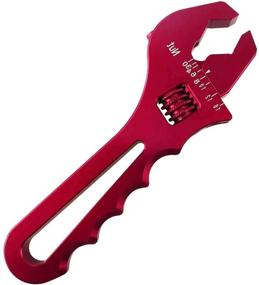 img 4 attached to 🔧 Versatile and Lightweight Aluminum Spanner Wrench for 3AN to 16AN Fittings - Brilliant Red Finish