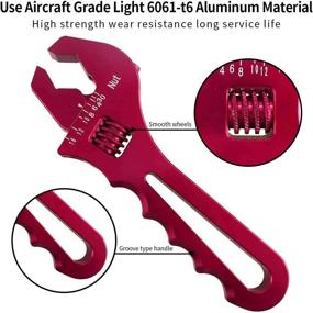 img 1 attached to 🔧 Versatile and Lightweight Aluminum Spanner Wrench for 3AN to 16AN Fittings - Brilliant Red Finish