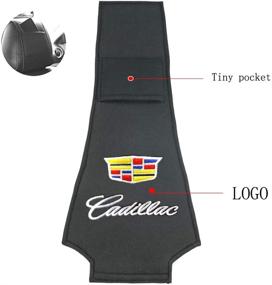 img 2 attached to 🚗 2-Pack Cadillac Headrest Covers - Luxury Black Velveteen Fabric with Car Logo - Universal Fit for All Car Models