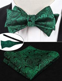 img 1 attached to 🎩 Alizeal Green Men's Self-Tied Adjustable Cummerbund - Ties, Cummerbunds & Pocket Squares