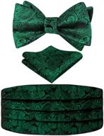 🎩 alizeal green men's self-tied adjustable cummerbund - ties, cummerbunds & pocket squares logo