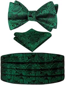 img 4 attached to 🎩 Alizeal Green Men's Self-Tied Adjustable Cummerbund - Ties, Cummerbunds & Pocket Squares