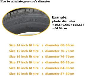 img 2 attached to 🐴 Большая прокладка на колесо с принтом изображения лошади Baja - переносная сумка для удобной транспортировки, шерстяная прокладка для зимней запасной шины - экологичная, универсальная посадка (14-19 дюймов)