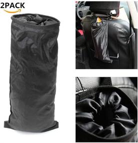 img 3 attached to 🚗 2 Pack Car Trash Bags - Washable, Leakproof & Eco-Friendly Litter Garbage Can for Back Seat Headrest - Ideal for Travel, Outdoor, Home & Vehicle Use - Hanging Car Garbage Bags for Trucks (2 Pack)