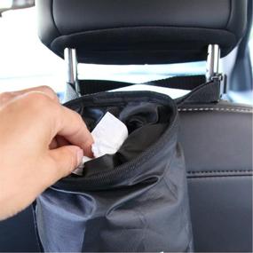 img 1 attached to 🚗 2 Pack Car Trash Bags - Washable, Leakproof & Eco-Friendly Litter Garbage Can for Back Seat Headrest - Ideal for Travel, Outdoor, Home & Vehicle Use - Hanging Car Garbage Bags for Trucks (2 Pack)