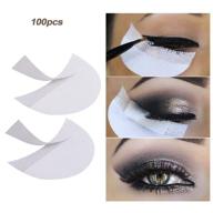 🎨 lke 100pcs eyeshadow stencils makeup tape - high-quality lint-free under eye eyeshadow gel pad patches for flawless eyelash extensions/lip makeup supplies logo