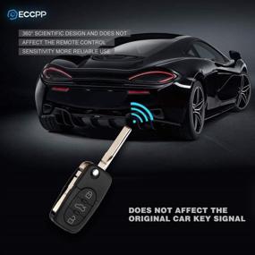 img 1 attached to 🔑 ECCPP 2PCS Uncut Keyless Entry Remote Control Car Key Fob Shell Case for Audi A4 TT A6 Quattro A8 Quattro Allroad Quattro TT Quattro 4D0837231E 4D0837231P MYT8Z0837231