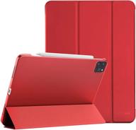 🔴 procase ipad pro 11 case 2020 & 2018 - red: slim hard shell cover with stand for 2nd gen 2020 & 1st gen 2018 ipads logo