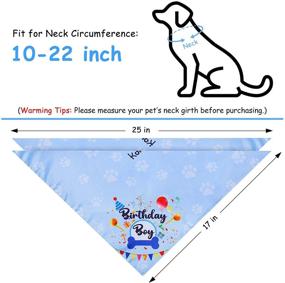 img 1 attached to 🎉 Dog Birthday Party Bandana Kit - 18 PCS, Cute Boy Girl Supplies with Hat, Happy Birthday Banner & Flag, Balloons, Triangle Scarf for First Birthday Outfit Decorations