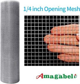 img 3 attached to 🐇 Amagabeli 36" Hardware Cloth 100 ft 1/4 Mesh Galvanized Welded Wire 23 Gauge Metal Roll - Ideal for Vegetable Gardens, Rabbit Fencing, Snake Fence, Chicken Coops, Critter Control, Gopher/Raccoon/Possum Repellent, Rehab Cages, and Windows