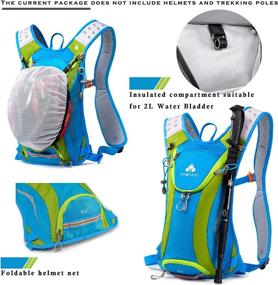 img 1 attached to 🎒 YOMINSI Lightweight Hydration Backpack for Hiking, Running, and Cycling - Waterproof Water Pack with 2L Insulated Bladder Compartment - Ideal for Music Festivals, Trail Running, and Day Trips (Blue)