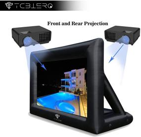 img 1 attached to 🎥 20 FT Outdoor Inflatable Projector Movie Screen: Perfect for Outdoor Parties with Front and Rear Viewing Supported