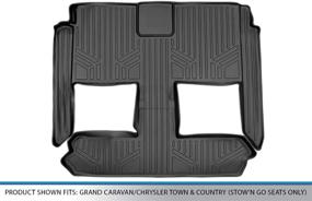 img 2 attached to 🚗 MAX LINER B0046 - Black Floor Liner for 2008-2020 Grand Caravan/Chrysler Town & Country with Stow 'n Go Seats