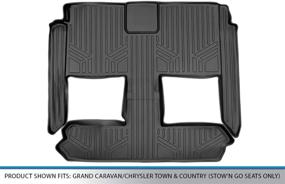 img 2 attached to 🚗 MAX LINER B0046 - Черный коврик для пола для Grand Caravan/Chrysler Town & Country 2008-2020 с механизмом Stow 'n Go