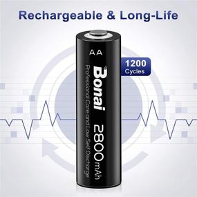 img 3 attached to 🔋 Аккумуляторы BONAI АА 2800mAh 1.2V Ni-MH - 24 штуки Аккумуляторы с низким саморазрядом и технологией предварительной зарядки