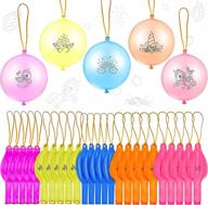 🦄 colorful unicorn punch balloons - pack of 30 latex punch ball toys for fun games, birthday party favors, goodie bag fillers; ideal supplies for girls логотип