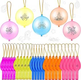 img 4 attached to 🦄 Colorful Unicorn Punch Balloons - Pack of 30 Latex Punch Ball Toys for Fun Games, Birthday Party Favors, Goodie Bag Fillers; Ideal Supplies for Girls