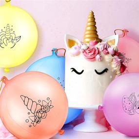 img 1 attached to 🦄 Colorful Unicorn Punch Balloons - Pack of 30 Latex Punch Ball Toys for Fun Games, Birthday Party Favors, Goodie Bag Fillers; Ideal Supplies for Girls