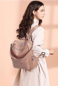 img 3 attached to Backpack Fashion Leather Capacity Vintage Women's Handbags & Wallets