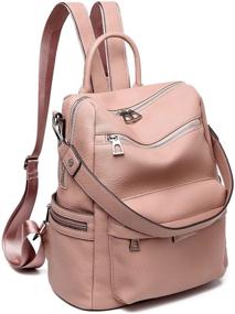 img 2 attached to Backpack Fashion Leather Capacity Vintage Women's Handbags & Wallets