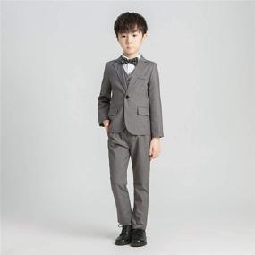 img 3 attached to Aidu Skati Toddler Tuxedo Clothes: Boys' Suits & Sport Coats Collection for Dapper Dressing