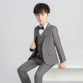 img 1 attached to Aidu Skati Toddler Tuxedo Clothes: Boys' Suits & Sport Coats Collection for Dapper Dressing