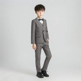 img 2 attached to Aidu Skati Toddler Tuxedo Clothes: Boys' Suits & Sport Coats Collection for Dapper Dressing