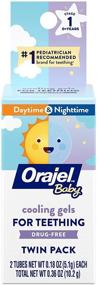 img 4 attached to Orajel Baby Daytime and Nighttime Non-Medicated Cooling Gels for Teething - 2 Tubes, 0.18 oz each: Soothing Relief for your Teething Baby