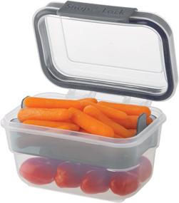 img 2 attached to Progressive SnapLock Snack To-Go Container - Gray, Leak-Proof Silicone Seal, Easy-to-Open, Snap-Off Lid, Stackable, BPA-Free