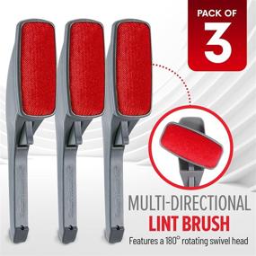 img 3 attached to 🐾 Efficient Pet Hair Remover Brush: Reusable Lint Brush for Dog and Cat Fur Removal - Swivel Head, Ideal for Furniture, Couch, Carpet, Car Seat - 3-Pack