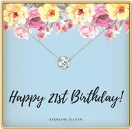 🎉 kedrian 21st birthday necklace - sterling silver gift for her logo