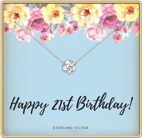 img 4 attached to 🎉 KEDRIAN 21st Birthday Necklace - Sterling Silver Gift for Her