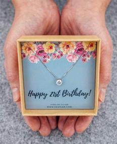 img 3 attached to 🎉 KEDRIAN 21st Birthday Necklace - Sterling Silver Gift for Her