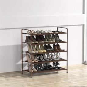 img 2 attached to 👠 Bronze 5-Tier Shoe Storage Organizer by Simple Houseware - Efficient and Stylish