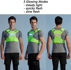 img 1 attached to FYLAFLY LED Reflective Running Vest – USB Rechargeable, Machine Washable, Adjustable Waist Flashing Motorcycle Vest – Safety Gear & Gifts for Runners – Men, Women, and Kids