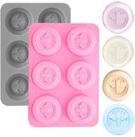 🐝 honeycomb soap mold: 2pcs six-cavity bee silicone molds for handmade soaps, cupcake baking, and more logo