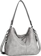 👜 bromen leather shoulder designer crossbody women's handbags & wallets: the perfect hobo bags combo logo