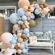 🎈 haigo teddy bear baby shower balloon garland arch kit: a perfect set for boy or girl gender reveal, birthday, or jungle themed party decorations logo