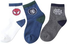 img 4 attached to 🕷️ Spiderman Boys Pile Crew Socks 3 Pairs: Ultimate Comfort and Style for Your Little Superhero