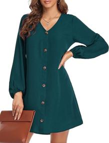 img 2 attached to 👗 GOORY Women's Burgundy Sleeve Dresses - Optimized Clothing and Dress Selection