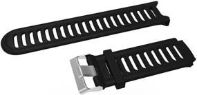 img 1 attached to 🏃 Upgrade Your Garmin Forerunner 910XT with MOTONG Silicone Replacement Band (Silicone Black)