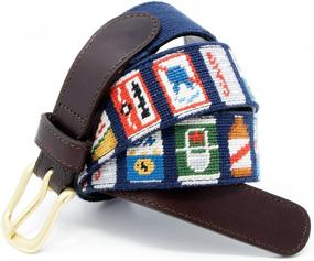 img 3 attached to Bluefin Needlepoint Hand Stitched Quality Leather Men's Accessories